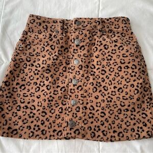 Cat & Jack Brown Corduroy Skirt with Black Spots